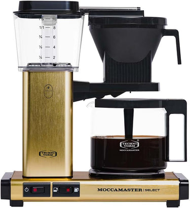 Moccamaster KBG Select, Cafetera, Laton Cepillado, Cafetera Automatica, Filtro, 1.25 Litros